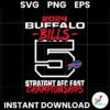 2024 Buffalo Bills Straight AFC East Championships SVG