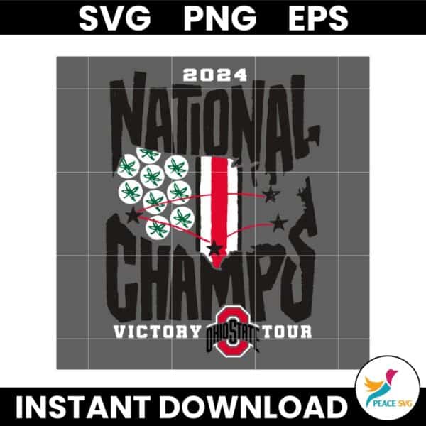 2024 Ohio State Buckeyes National Champions Victory Tour SVG