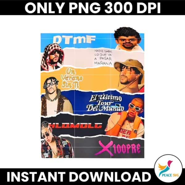 Bad Bunny DTmF Puerto Rico Png Sublimation