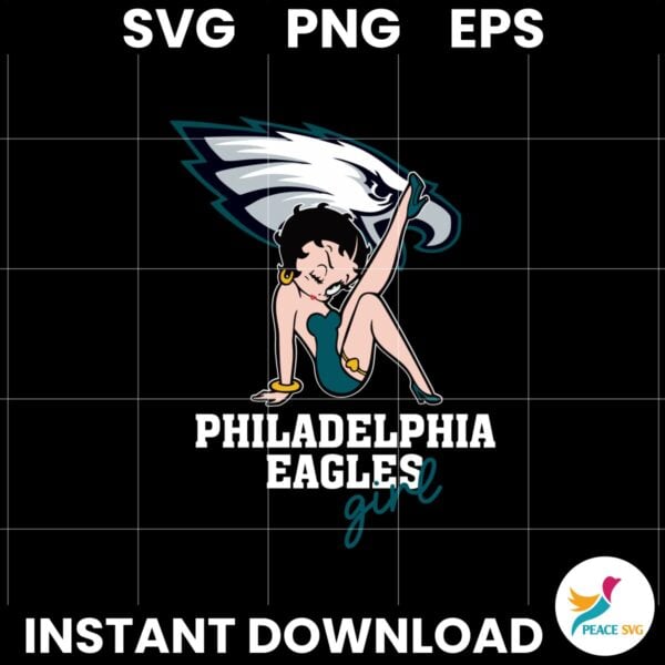 Betty Boop Philadelphia Eagles Girl Football Svg