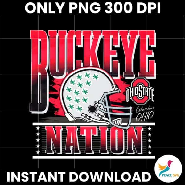 Buckeye Nation Ohio State Buckeyes Football Helmet PNG