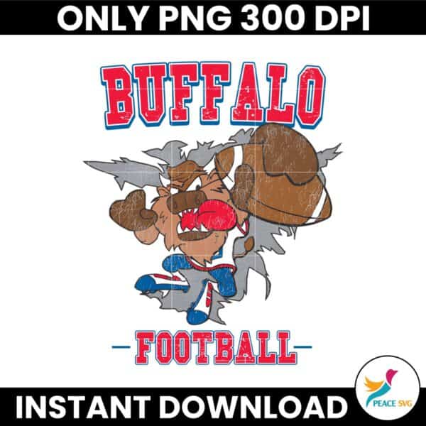 Buffalonian Devil Vintage Buffalo Bills Football Mascot PNG