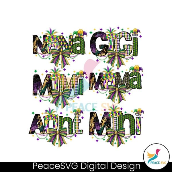 Bundle Mardi Gras Mama PNG, Mardi Gras Design Sublimation