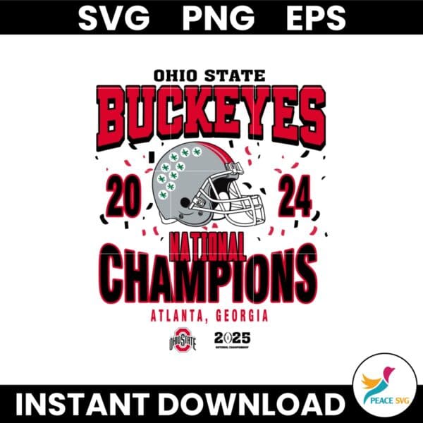 Celebration Ohio State Buckeyes Confetti National Champions SVG