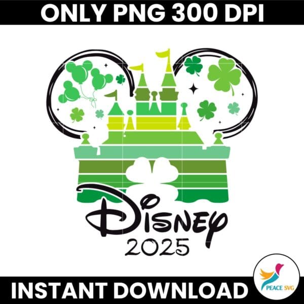 Disney Magical Kingdom 2025 Green Irish Castle PNG