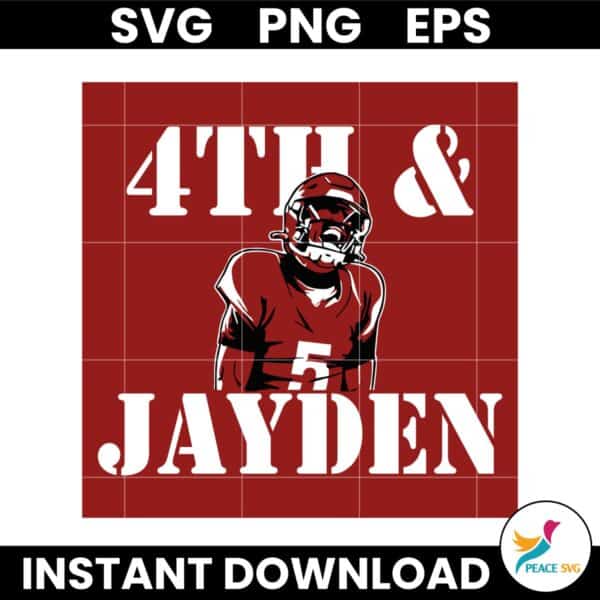 Jayden Daniels Fourth And Jayden Washington Commanders SVG