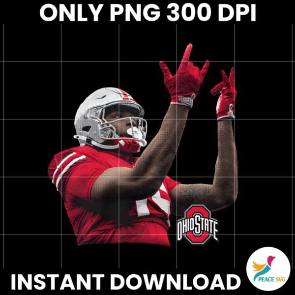 Jelani Thurman 15 Portrait Ohio State Buckeyes PNG