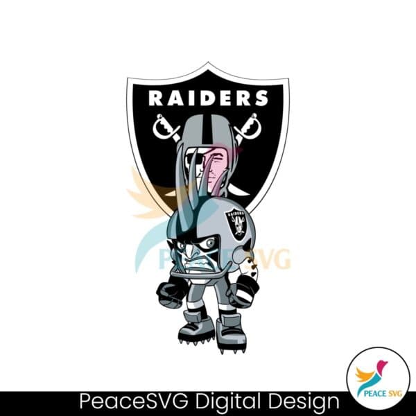 nfl-rush-zone-las-vegas-raiders-cartoon-character-svg