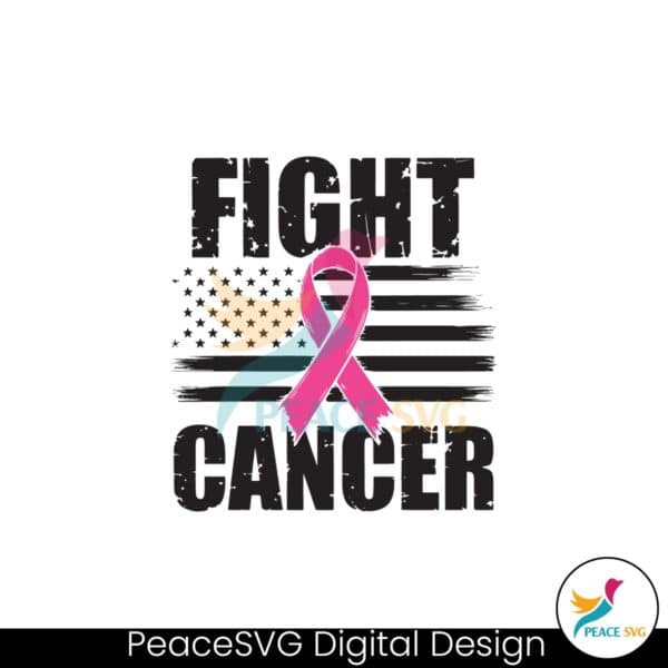 fight-cancer-american-flag-pink-ribbon-svg