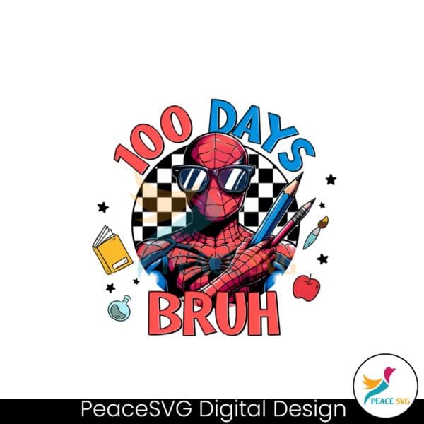 spiderman-superhero-100-days-of-school-bruh-png