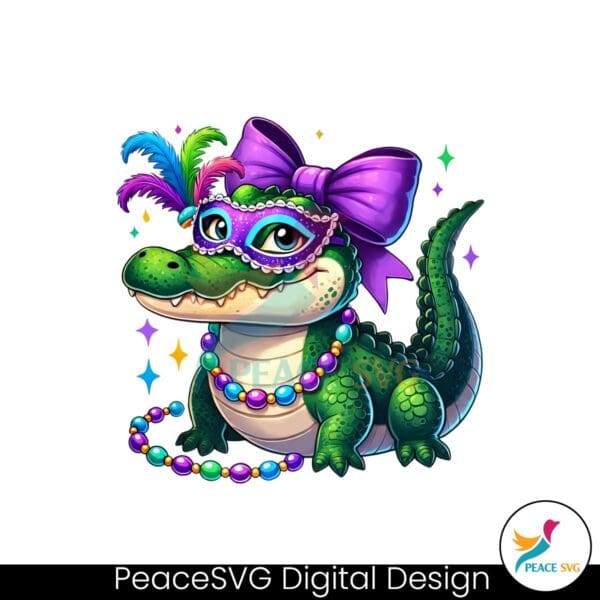 gator-mardi-gras-alligator-fleur-de-lis-png