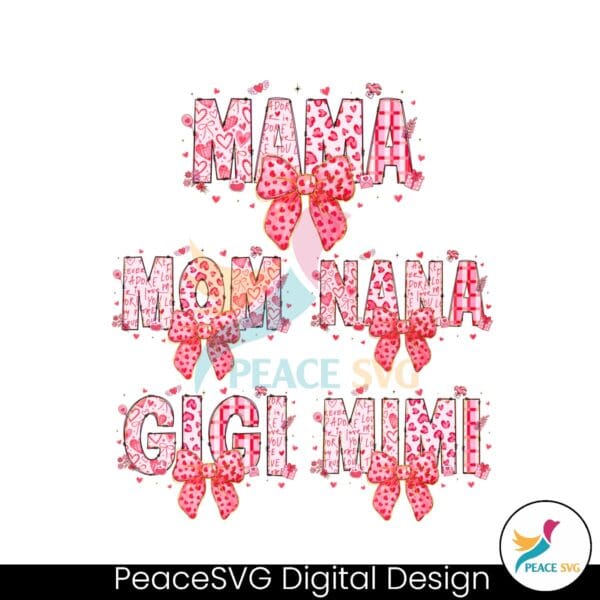 Mama Nana Mimi Coquette Valentine Bundle PNG