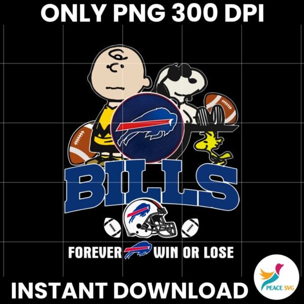 Peanuts Snoopy Charlie Brown Buffalo Bills Forever Win Or Lose PNG