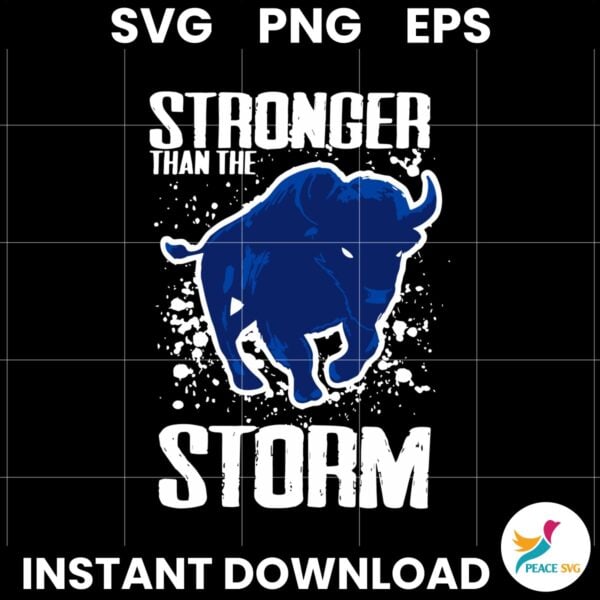 Stronger Than The Storm Buffalo Bills Football Mascot SVG