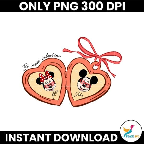 Valentine Cartoon Couple  Coquette Bow Locket Valentine Png