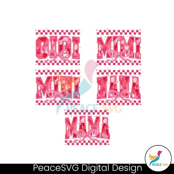 Valentine Mama Nana Gigi Mini Bundle PNG