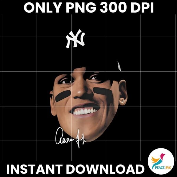 Aaron Judge Signature Big Face New York Yankees Players PNG