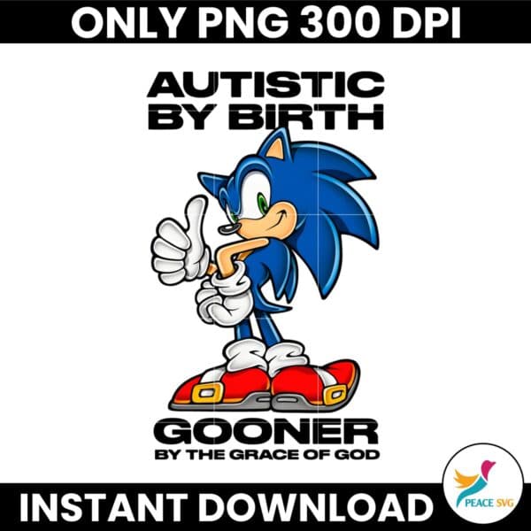 Autistic By Birth Gooner By The Grace Of God Sonic PNG