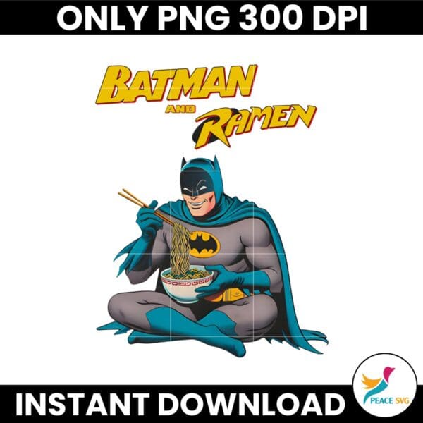 Batman And Ramen Dc Comics Parody PNG