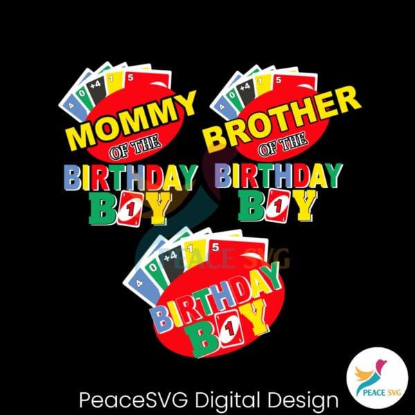 Birthday Boy Uno SVG PNG Bundle File For Cricut