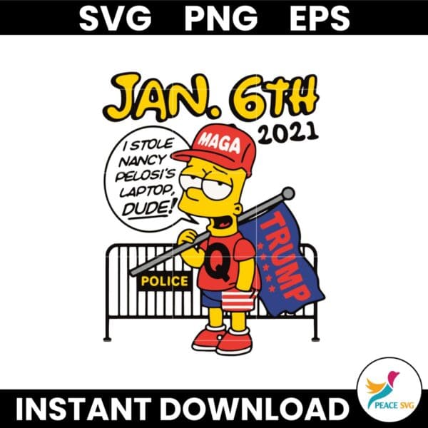 Bootleg Bart Jan 6Th 2021 Bart Simpson Cartoon SVG