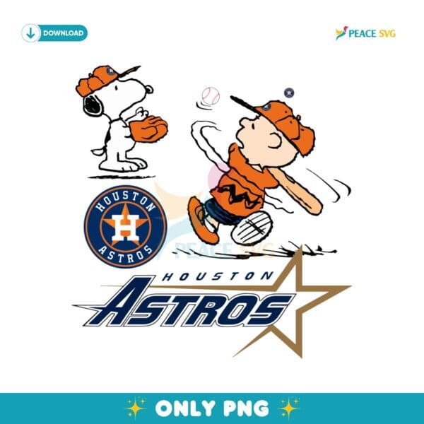 Charlie Brown And Snoopy Peanuts Houston Astros Png