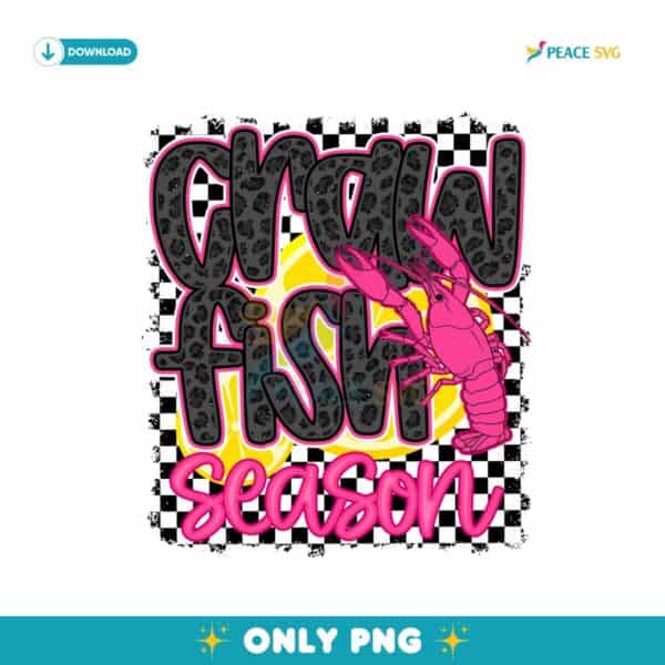 Checkered Crawfish Season Preppy Leopard Png