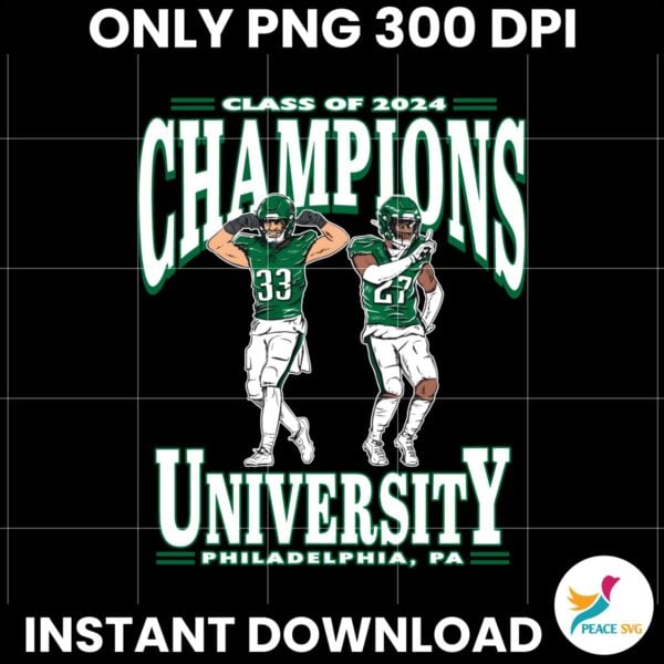 Class Of 2025 Champions University Philadelphia Eagles PNG