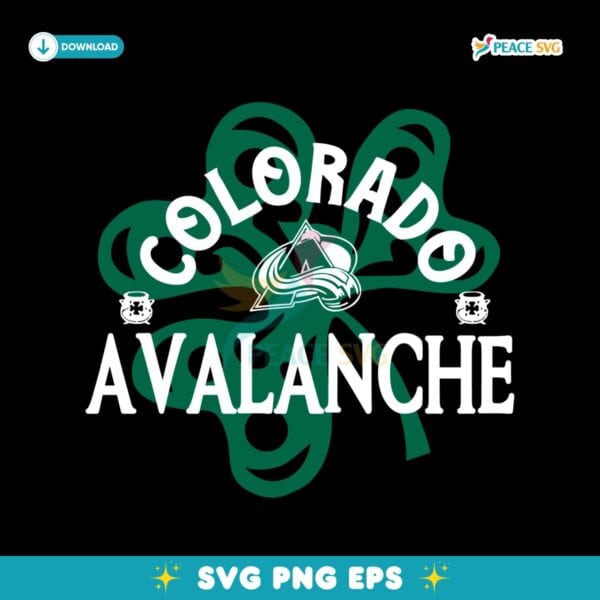 Colorado Avalanche St Patricks Day Richmond Shamrock SVG