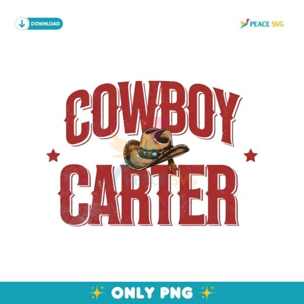 Comfort Colors Cowboy Carter Western Cowboy Hat PNG