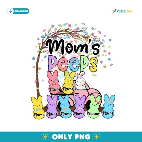 Custom Easter Mom Bunny Peeps Png Sublimation