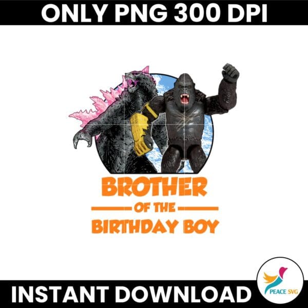 Custom Godzilla x Kong Birthday Boy PNG