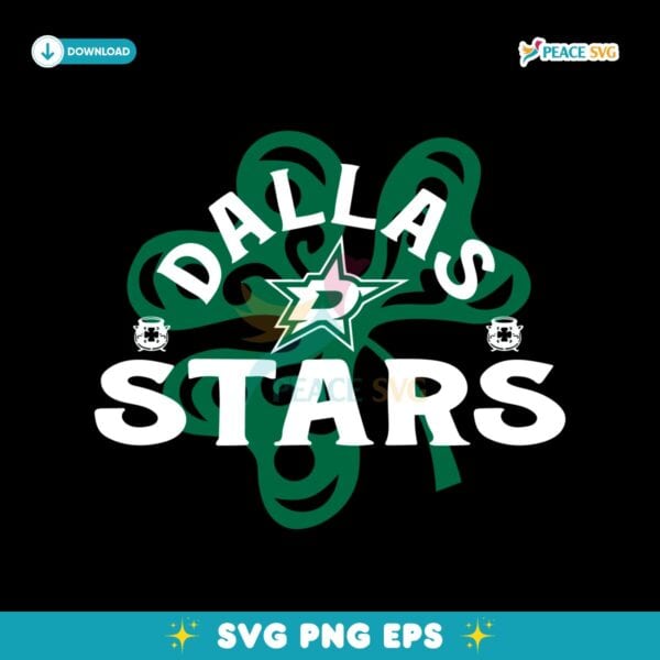 Dallas Stars St Patricks Day Richmond Shamrock SVG