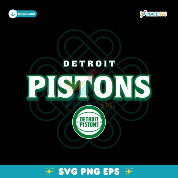 Detroit Pistons Celtic Knot St Patricks Day SVG