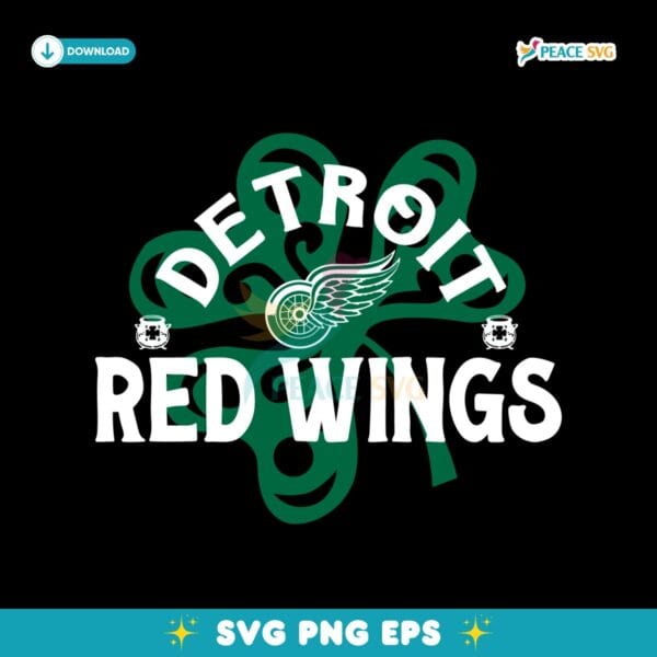 Detroit Red St Patricks Day Richmond Shamrock SVG