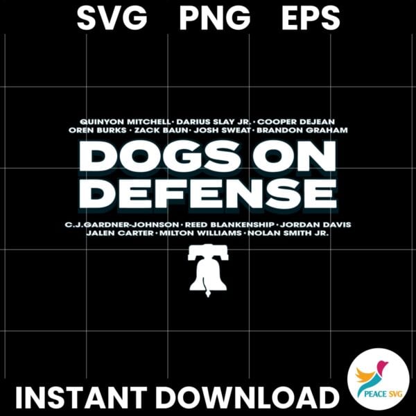 Dogs On Defense Philadelphia Eagles Football SVG