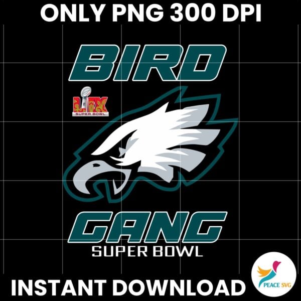 Eagles Logo Birds Gang LIX Super Bowl Champions PNG