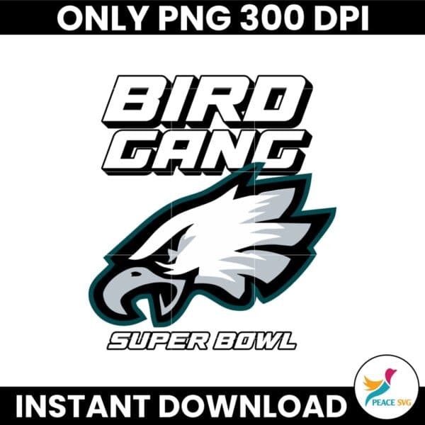 Eagles Logo Birds Gang Super Bowl 2025 Champions PNG