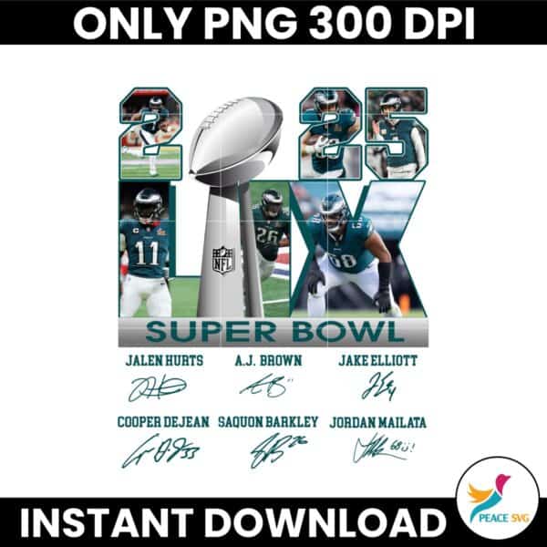 Eagles Signature Championship Super Bowl LIX 2025 Png