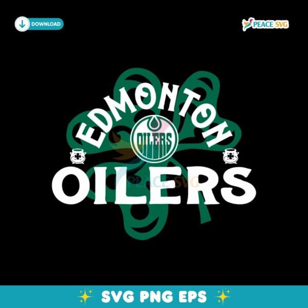 Edmonton Oilers St Patricks Day Richmond Shamrock SVG