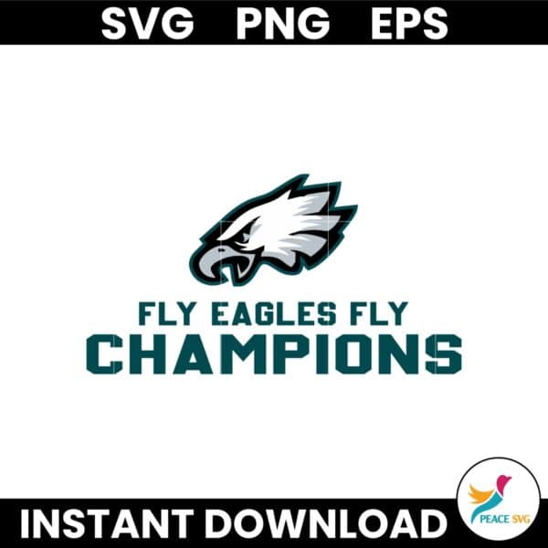 Fly Eagles Fly Super Bowl 2025 Champions SVG