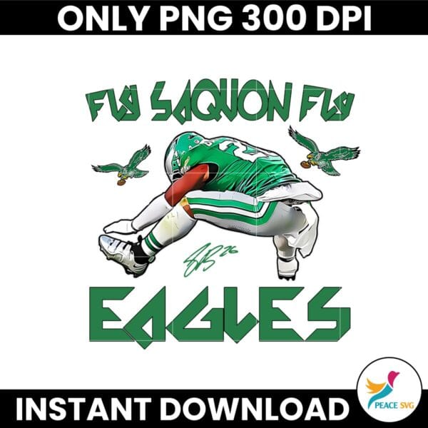 Fly Saquon Fly Eagles Football Super Bowl Champions PNG