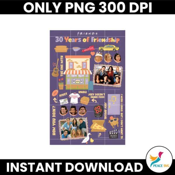 Friends 30 Years Of Friendship Tv Series PNG