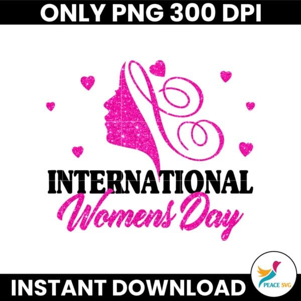 Glitter International Womens Day March 8 2025 Silhouette PNG