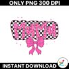 Glitter Mama Pink Coquette Bow Checkered PNG