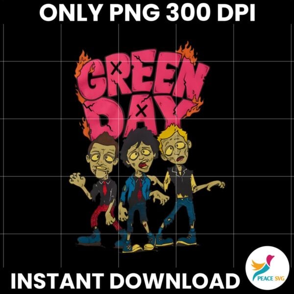 Green Day Zombie Trio Boyfriend PNG