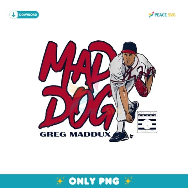 Greg Maddux Mad Dog Atlanta Braves Signature Png