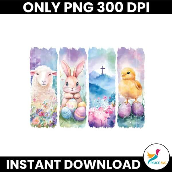 Happy Easter Bunny Coquette Floral Spring Watercolor Png