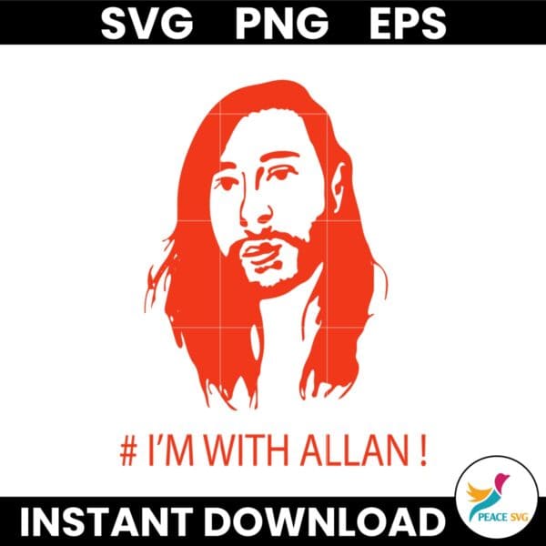 Im With Allan Face Funny Meme SVG