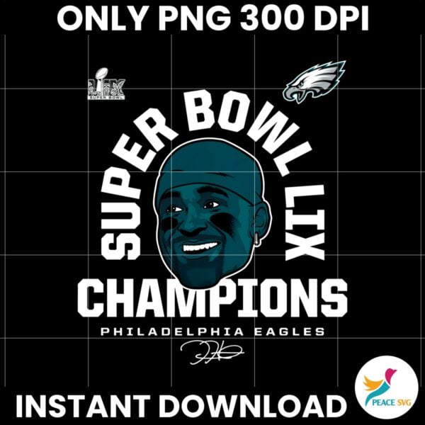 Jalen Hurts Philadelphia Eagles Super Bowl LIX Champions PNG